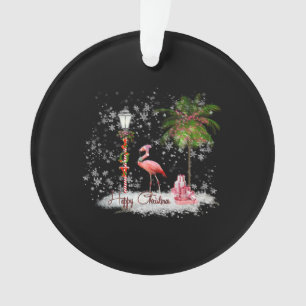 Flamant rose voeux de Noël