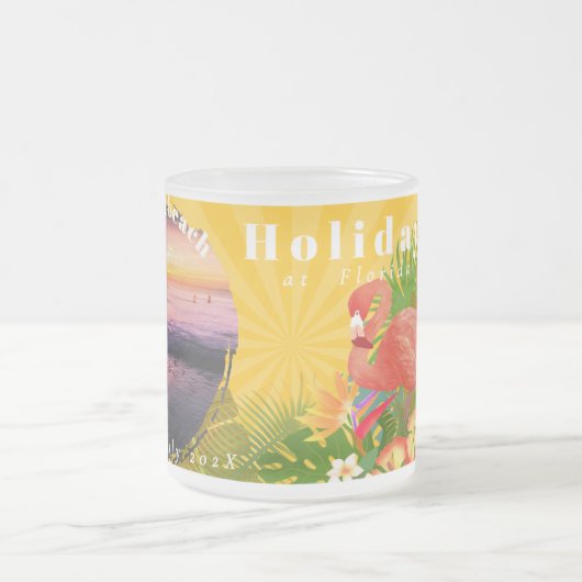 Flamant rose Voyage Souvenirs Photo Mustard Mug (Centre)