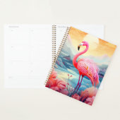 Flamant Tropical avec Fleurs (Devant avec enveloppe)