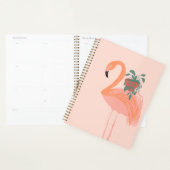 Flamant tropical avec plante en pot dessinée à la (Devant avec enveloppe)