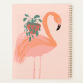 Flamant tropical avec plante en pot dessinée à la (Dos)