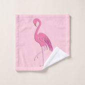 Flamants assez roses sur un arrière - plan rose (Gant de toilette)