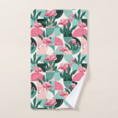 Flamants roses Abstraits (Serviette à main)