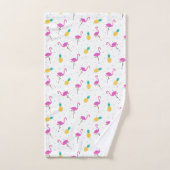 Flamants roses au néon (Serviette à main)