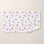 Flamants roses au néon (Serviette à main)