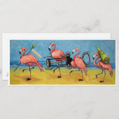 Flamants roses avec carte d'ouverture de vin (Devant / Derrière)