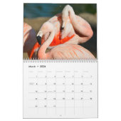 Flamants roses calendrier 12 mois (Mar 2026)