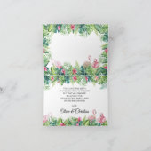 Flamants roses Carte de remerciements Baby shower (Intérieur)