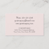 Flamants roses carte de visite trio rose (Dos)