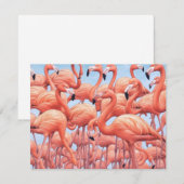 Flamants roses, Carte de vœux (Devant / Derrière)