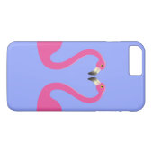 Flamants roses de baiser iPhone 7 Plus Coque lilas (Dos (Horizontal))