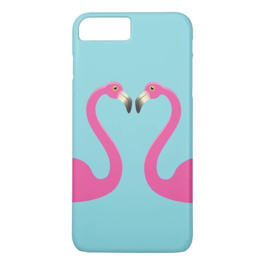 Flamants roses de baiser iPhone 7 Plus Coque Turqu (Dos)