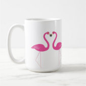 Flamants roses de baiser Mug romantique (Gauche)