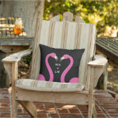 Flamants roses de baisers Monogrammes Coussin rose (Chaise)