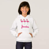 Flamants roses de Flamant rose rose Sweatshirt per (Devant entier)