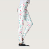 Flamants roses de Noël Cactus Leggings (Droite)