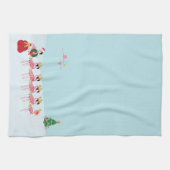 Flamants roses de Noël Serviette de cuisine (Horizontal)