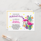 Flamants roses de Pickleball B jour Invitation + R (Devant/Arrière en situation)