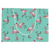 Flamants roses de vacances Sac de Noël Santa Hat (Dos)
