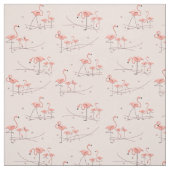 Flamants roses en tissu multiple rose (Échantillon)
