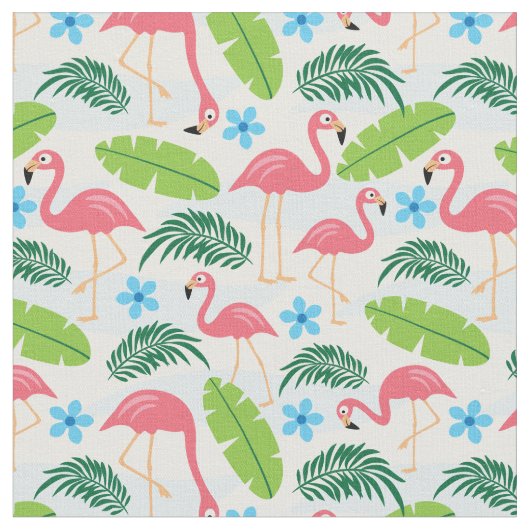 Flamants roses en tissu Paradise (Fermer)