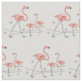Flamants roses en tissu Trio 2 rose (Détail)