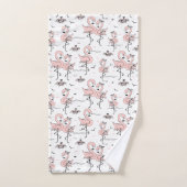 Flamants roses et crabes (Serviette à main)