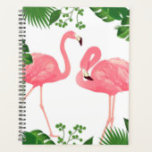 Flamants roses et Feuilles tropicaux (Devant)