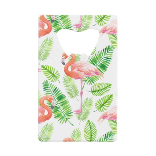 Flamants roses et feuilles tropicaux (Devant)