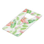 Flamants roses et feuilles tropicaux (Devant Angle)