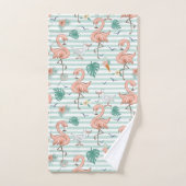 Flamants roses et mouettes (Serviette à main)
