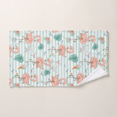Flamants roses et mouettes (Serviette à main)