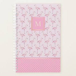 Flamants roses et points rose tendance avec Monogr
