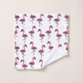 Flamants roses été tropical (Gant de toilette)