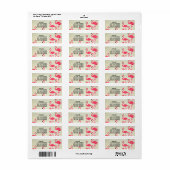 Flamants roses Étiquettes de adresse personnalisés (Feuille entière)