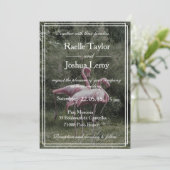 Flamants roses extérieur faire-part de mariage (Debout devant)