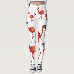 Flamants roses, Flamant rose Leggings personnalisé