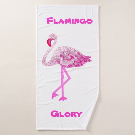 Flamants roses gloire (Serviette de bain)