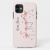 Flamants roses Groupe rose 'Nom' iPhone 11 coque (Dos)