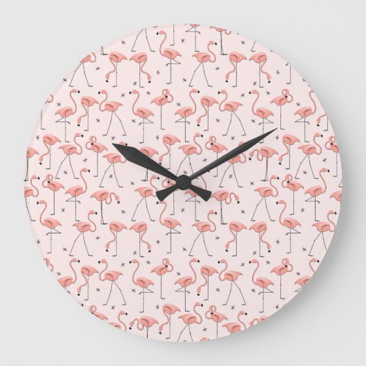 Flamants roses Horloge rose (Recto)
