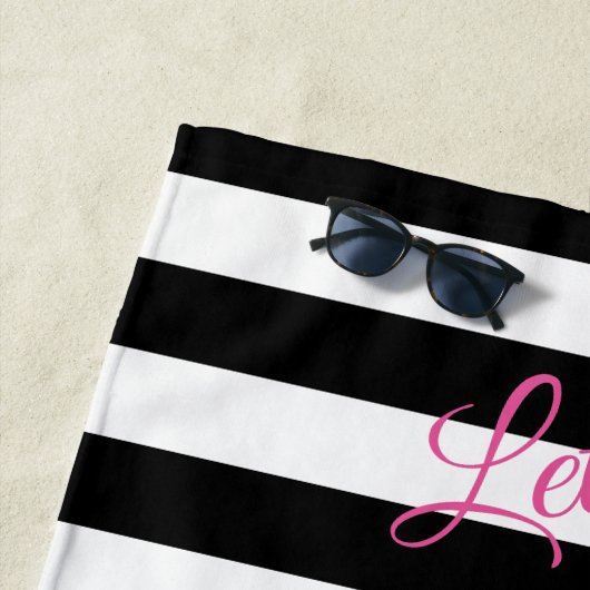 Flamants roses mignons, serviette de plage Flaming (En situation)