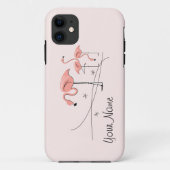 Flamants roses Pink Trio 3 'Nom' iPhone 11 coque (Dos)