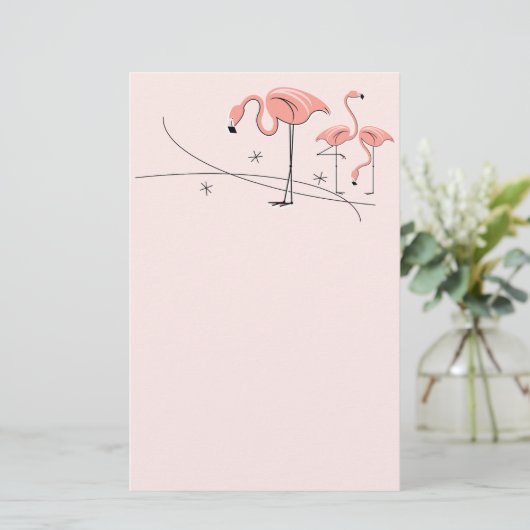 Flamants roses Pink Trio 3 papeterie (Debout devant)