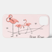 Flamants roses Pink Trio 'Nom' iPad Mini coque (Verso (horizontal))