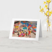 "Flamants roses !" pour la carte de note ! (Fleur jaune)