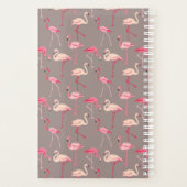 Flamants roses rétro | Monogramme (Dos)