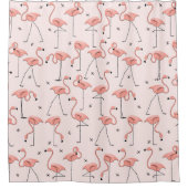 Flamants roses rideau de douche rose (Devant)