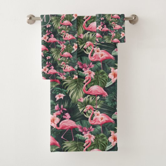Flamants roses rose monogramme sur mesure Motif tr (En situation)