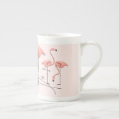 Flamants roses Rose Trio 3 Nom os chine mug (Droite)