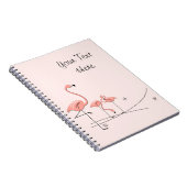 Flamants roses rose Trio 4 carnet texte (Côté Droit)